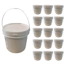 Balde C Tampa De 2.2L Branco Lacre 15 Pçs