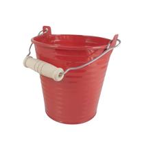 Balde Cachepot metal decoração mini baldinho festa vermelho