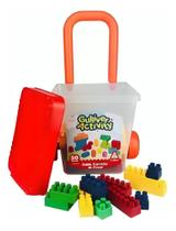 Balde Carrinho De Puxar Com 50 Blocos Gulliver 5032 Balde Carrinho De Puxar Com 50 Blocos Gulliver 5032