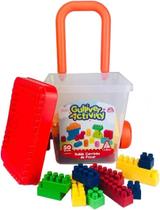 Balde Carrinho De Puxar Com Blocos De Montar 5032 Balde Carrinho De Puxar Com Blocos De Montar 5032