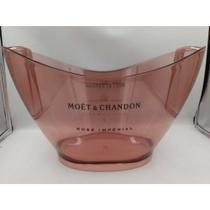 Balde champanheira 9,5l em acrílico rose com led moet chandon