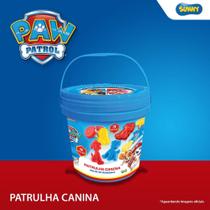 Balde com 4 Potes de Massinha e Acessórios Patrulha Canina Sunny