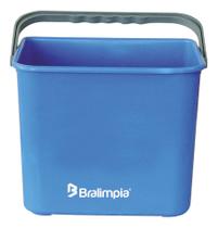 Balde Com Alça Azul 4L Bralimpia