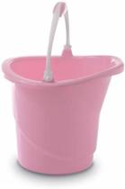 Balde Com Alça Rosa Bebê Adoleta 13L Balde Com Alça Rosa Bebê Adoleta 13L