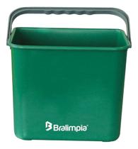Balde Com Alça Verde 4L Bralimpia