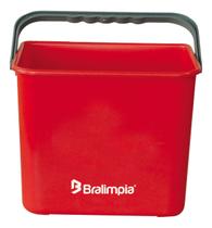 Balde Com Alça Vermelho 4L Bralimpia