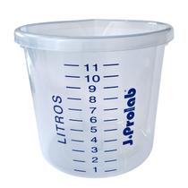 Balde com medidas 12l transparente balde graduado em polipropileno