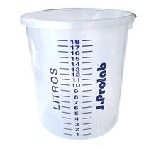 Balde com medidas 20l transparente balde graduado em polipropileno