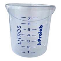 Balde com medidas 9l transparente balde graduado em polipropileno