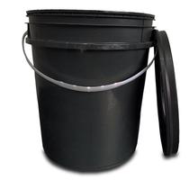 Balde Com Tampa Hermética e Alça 20 Litros Preto Multiuso Resistente