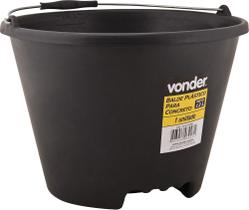 Balde Concreto 12 Litros Plástico Graduação, Pegador Vonder