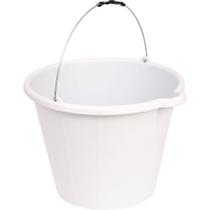 Balde concreto/leite plástico 12l c/ bico branco terraplast