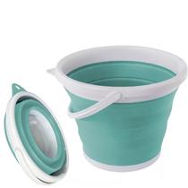 Balde de 10 Litros Retrátil Flexível Sanfonado Dobravel Verde de Silicone Balde de 10 Litros Retrátil Flexível Sanfonado Dobravel Verde de Silicone