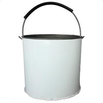 Balde de Aço 12 Litros Branco com Alça para Construção Massa Areia e Brita - ARKELL