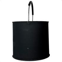 Balde de Aço 12 Litros Preto com Alça para Construção Massa Areia e Brita - ARKELL