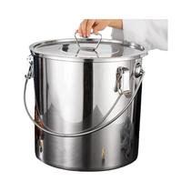Balde de água para panela de aço inoxidável, fácil de limpar, balde de óleo, pote de macarrão