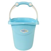 Balde de bebe infantil azul rosa branco 11 litros plastibaby