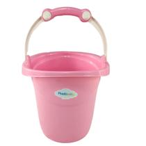 Balde de bebe infantil azul rosa branco 11 litros plastibaby