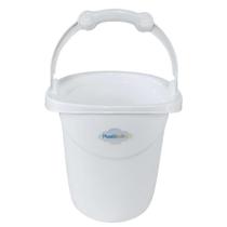Balde de bebe infantil azul rosa branco 11 litros plastibaby