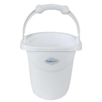 Balde de bebe infantil azul rosa branco 11 litros plastibaby