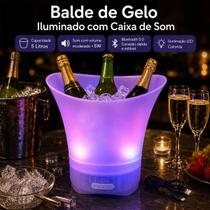 Balde De Bebidas Iluminado 5 Litros Com Som Bluetooth Balde De Bebidas Iluminado 5 Litros Com Som Bluetooth