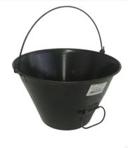 Balde de Chapa Preto Obra Pedreiro 10 Litros