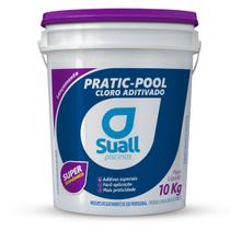Balde de Cloro Aditivado Multiação Pratic Pool 10Kg Suall Piscina