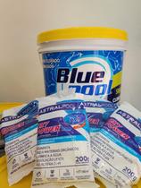 Balde de cloro granulado 7,5 bluepool + 5 pastilhas oxypower 200g