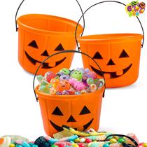 Balde de doces de abóbora de Halloween JOYIN Jack O Lantern x6