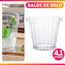Balde De Gelo Acrílico 4lts Balde Bebidas Gelo Combo - Liso - Paramount Balde De Gelo Acrílico 4lts Balde Bebidas Gelo Combo - Liso - Paramount