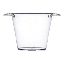 Balde De Gelo Acrílico Cristal 4l Com Alça Cerveja Vinho