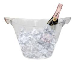 Balde De Gelo Acrílico Cristal 7l Para Final De Ano E Festas