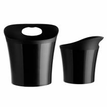 Balde de Gelo Acrilico Preto Elegance - 4,5 Litros