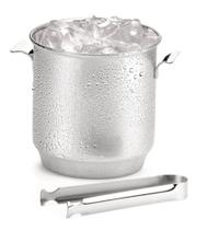 Balde De Gelo Bar Com Pinça Inox Festa Bebidas Drinks 650ml Bar Verão Baldinho Bebidas Gelar Aço Inoxidavel Alto Padrão Qualidade Forma Inox