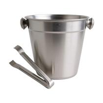 Balde De Gelo C/ Pegador Gelatus Aço Inoxidável Bar Bebidas