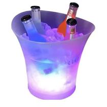 Balde de Gelo Caixa de Som Iluminaçao Led RGB 5 Litros Bluetooth Speaker Decoraçao Festa Reuniao Musica Alto Falante Potente Entretenimento Diversao