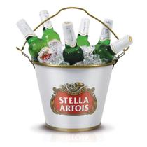 Balde De Gelo Cerveja Stella Licenciado Alúminio - Branco