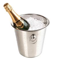 Balde De Gelo Champagne Champanheira Inox Premium Cor Prata Liso - WINCY