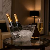 Balde De Gelo Champanheira 15 Litros Diamond Cristal Incolor Transparente Triangular Balde De Gelo Champanheira 15 Litros Diamond Cristal Incolor Transparente Triangular