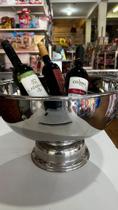 Balde De Gelo Champanheira Porta Garrafa Base E Grelha Inox Cor Aço Inox 8 Litros