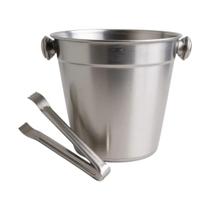Balde De Gelo Com Pegador Gelatus Aço Inoxidável Bar Bebidas