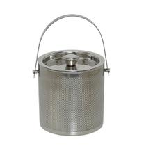 Balde de Gelo com Tampa em Aço Inox Prata 16cm 16693-PL