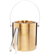 Balde de Gelo de Aço Inox Dourado Old Fashioned - Wolff