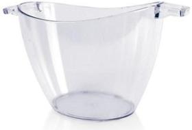 Balde De Gelo De Acrílico Transparente Com Alças 5 Litros