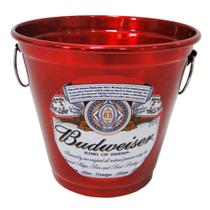 Balde De Gelo De Aluminio Redondo Com Alca Budweiser 3 L - Alumibon