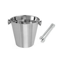 Balde de Gelo e Pegador Mini Aço Inoxidavel 1,1L Bar Restaurante Balde de Gelo e Pegador Mini Aço Inoxidavel 1,1L Bar Restaurante