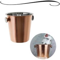 Balde De Gelo Em Aço Inox Bronze Para Bebidas Champanheira Cerveja Baldinho Térmico Barzinhos