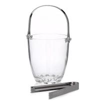 Balde De Gelo Em Vidro Drinks Com Pegador E Alça 1l Liso Balde De Gelo Em Vidro Drinks Com Pegador E Alça 1l Liso