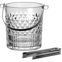 Balde de gelo Esplanada c/ pinça cristal 1L -L Hermitage