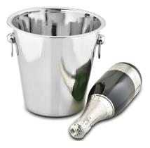 Balde De Gelo Inox 4,5L Para Garrafas Champanhe Vinho